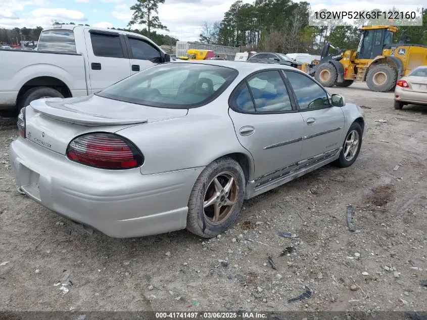 2003 Pontiac Grand Prix Gt VIN: 1G2WP52K63F122160 Lot: 41741497