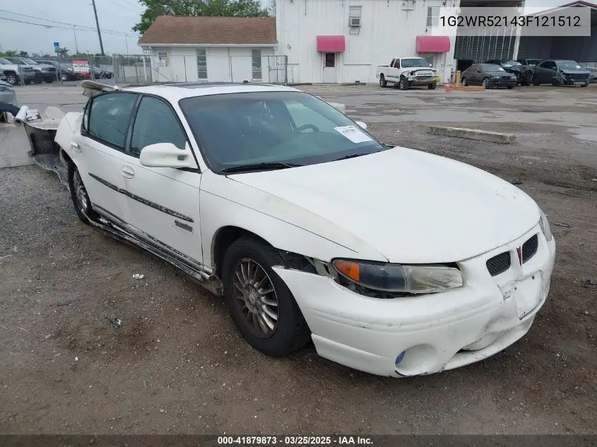 2003 Pontiac Grand Prix Gtp VIN: 1G2WR52143F121512 Lot: 41879873