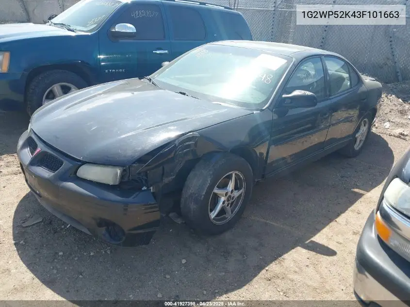 2003 Pontiac Grand Prix Gt VIN: 1G2WP52K43F101663 Lot: 41927398
