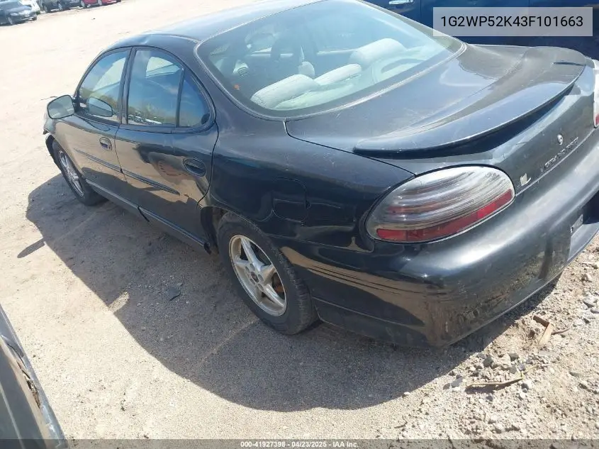 2003 Pontiac Grand Prix Gt VIN: 1G2WP52K43F101663 Lot: 41927398