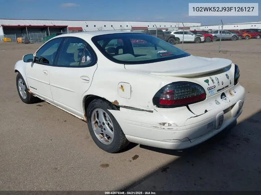 2003 Pontiac Grand Prix Se VIN: 1G2WK52J93F126127 Lot: 42078346