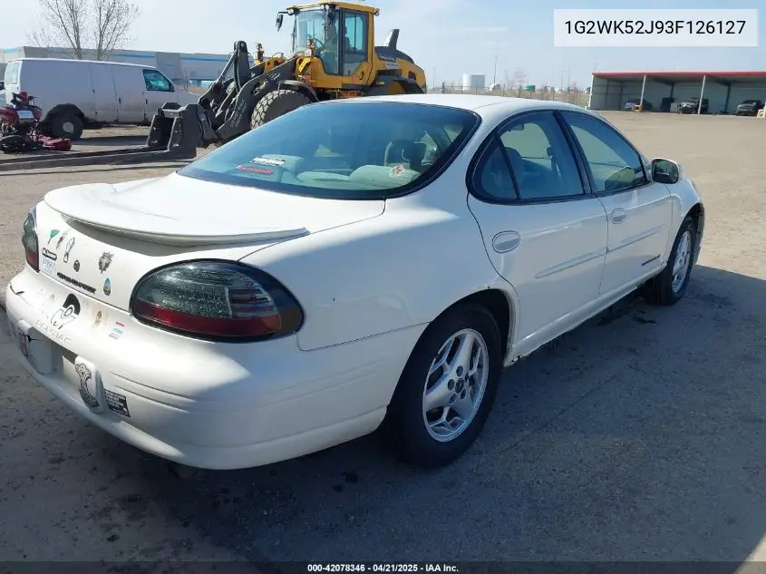 2003 Pontiac Grand Prix Se VIN: 1G2WK52J93F126127 Lot: 42078346