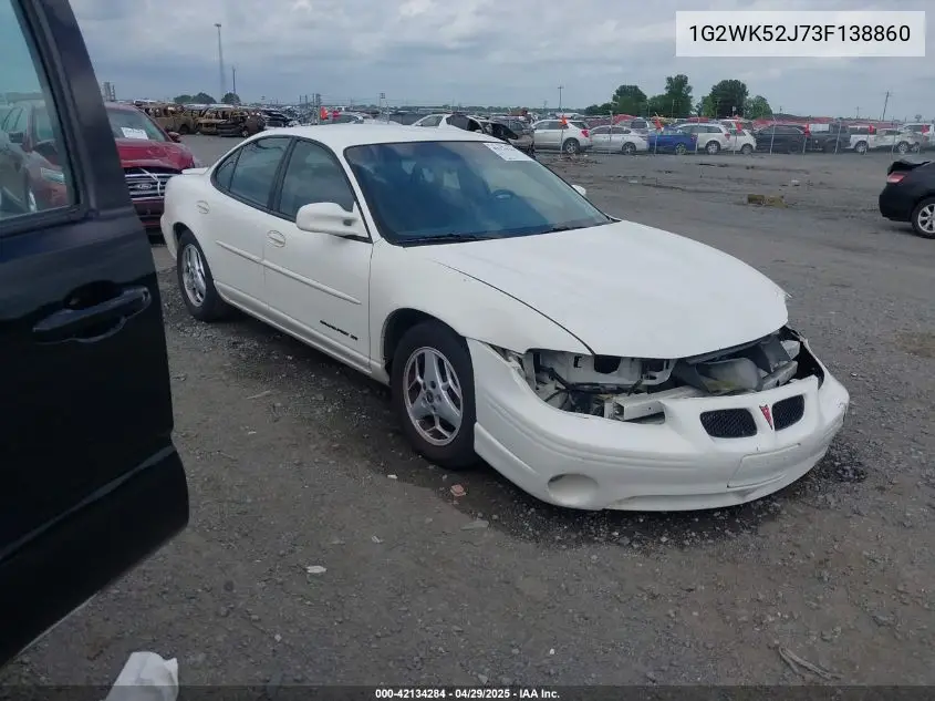 2003 Pontiac Grand Prix Se VIN: 1G2WK52J73F138860 Lot: 42134284