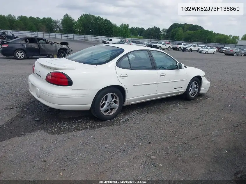 2003 Pontiac Grand Prix Se VIN: 1G2WK52J73F138860 Lot: 42134284