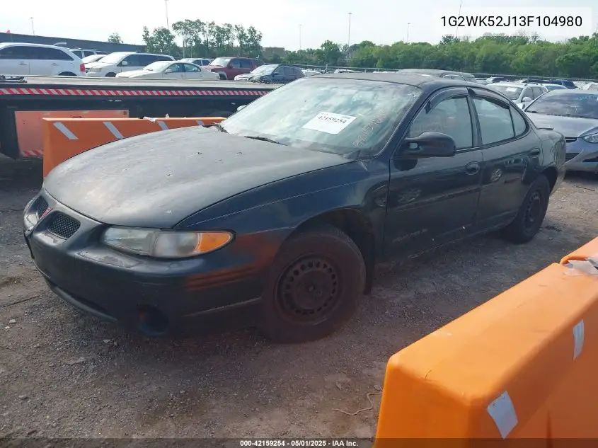 2003 Pontiac Grand Prix Se VIN: 1G2WK52J13F104980 Lot: 42159254