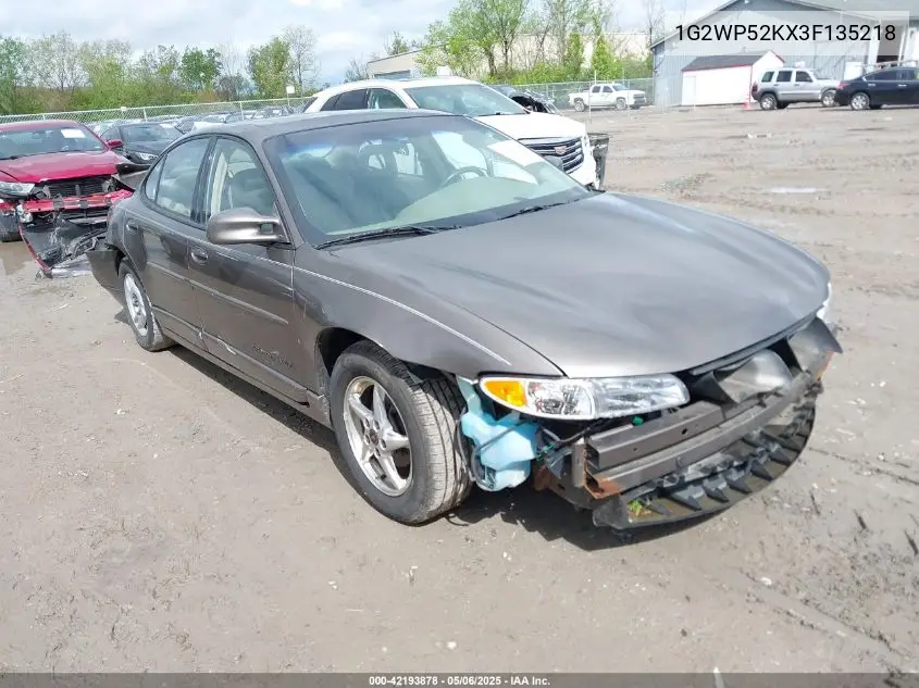 2003 Pontiac Grand Prix Gt VIN: 1G2WP52KX3F135218 Lot: 42193878