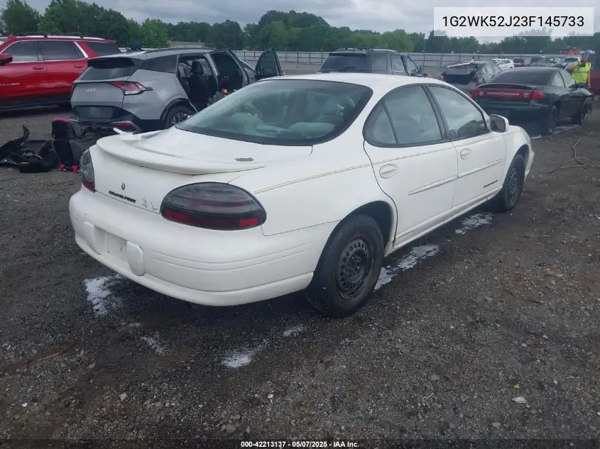 2003 Pontiac Grand Prix Se VIN: 1G2WK52J23F145733 Lot: 42213137
