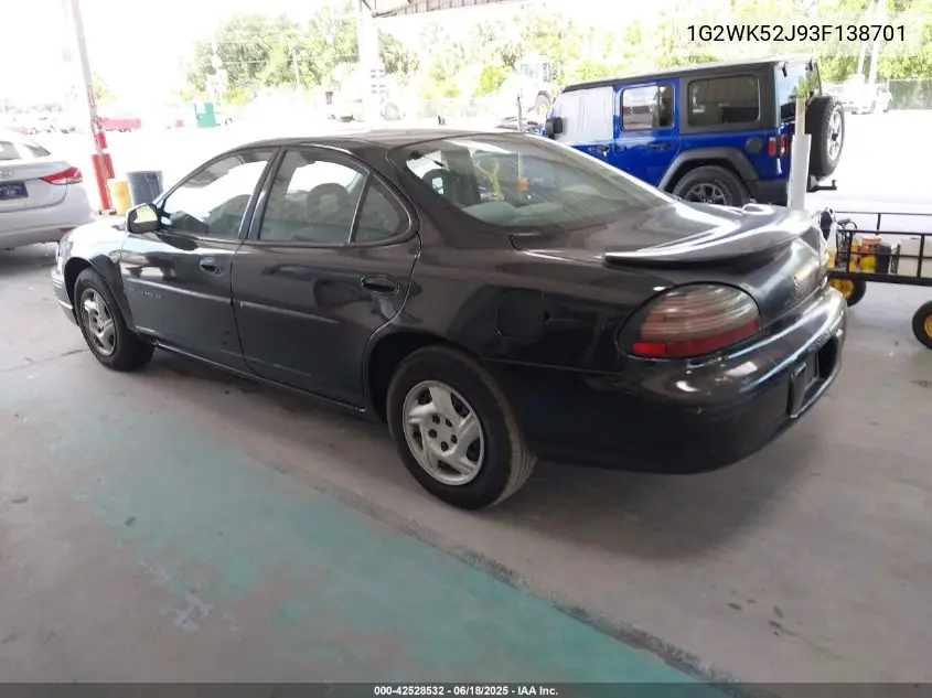 2003 Pontiac Grand Prix Se VIN: 1G2WK52J93F138701 Lot: 42528532