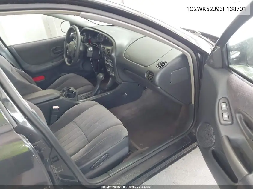 2003 Pontiac Grand Prix Se VIN: 1G2WK52J93F138701 Lot: 42528532