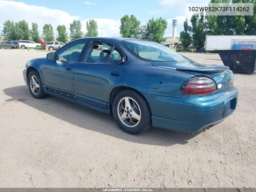2003 Pontiac Grand Prix Gt VIN: 1G2WP52K73F114262 Lot: 42649515