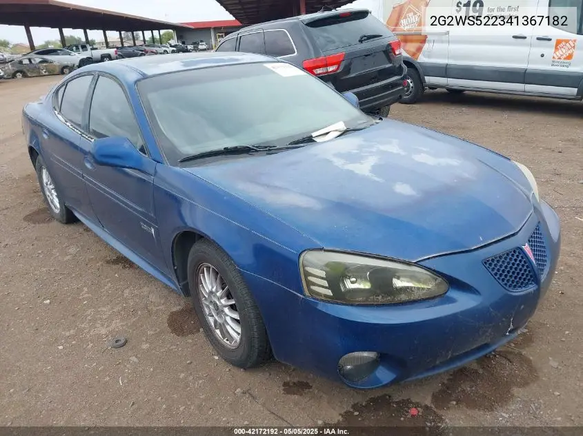 2004 Pontiac Grand Prix Gt2 VIN: 2G2WS522341367182 Lot: 42172192