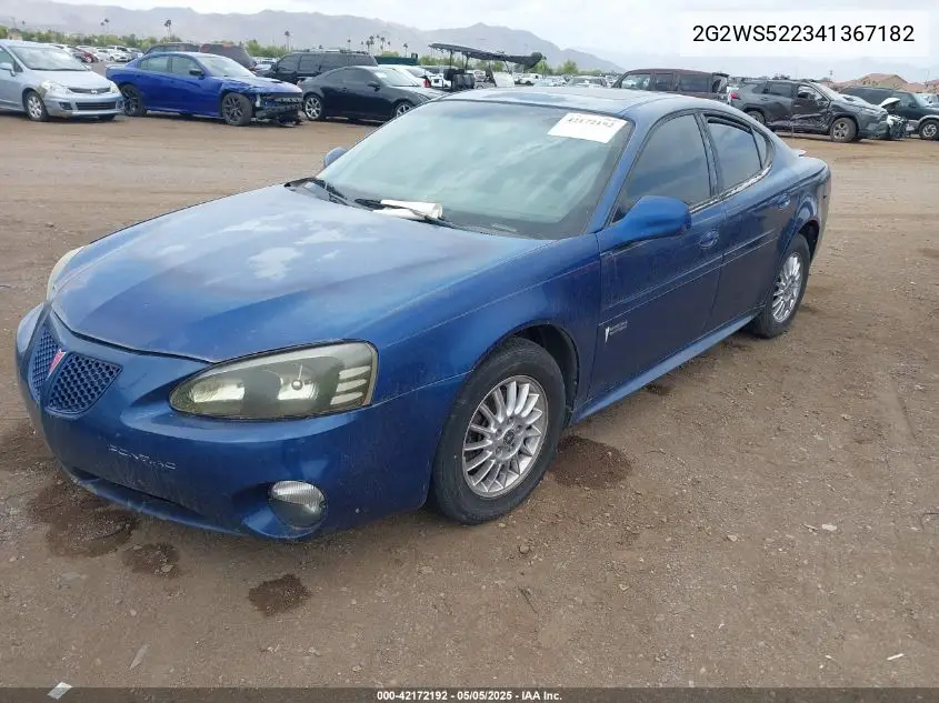 2004 Pontiac Grand Prix Gt2 VIN: 2G2WS522341367182 Lot: 42172192