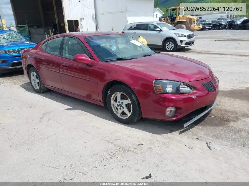 2004 Pontiac Grand Prix Gt2 VIN: 2G2WS522641120769 Lot: 42205742