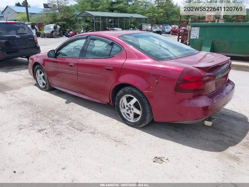 2004 Pontiac Grand Prix Gt2 VIN: 2G2WS522641120769 Lot: 42205742
