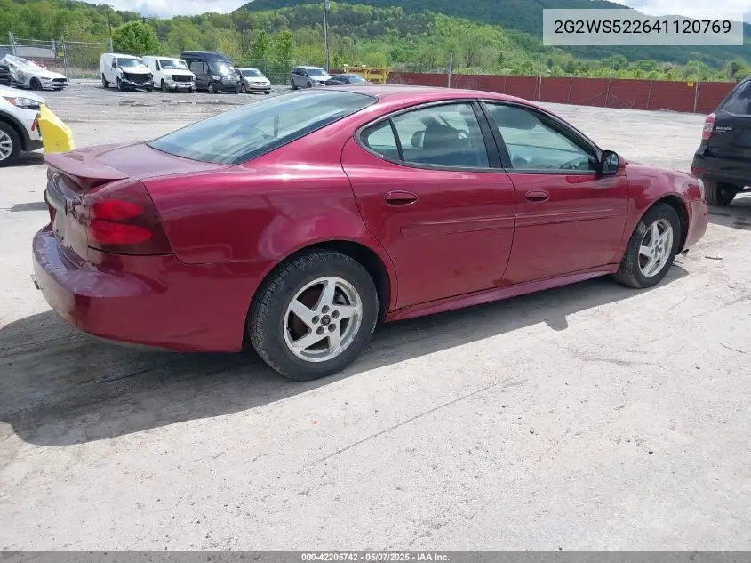 2004 Pontiac Grand Prix Gt2 VIN: 2G2WS522641120769 Lot: 42205742
