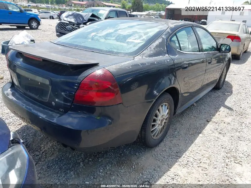 2004 Pontiac Grand Prix Gt2 VIN: 2G2WS522141338697 Lot: 42209774