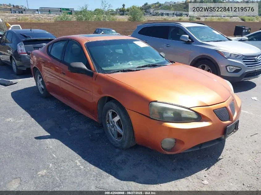 2004 Pontiac Grand Prix Gt2 VIN: 2G2WS522841219576 Lot: 42548048