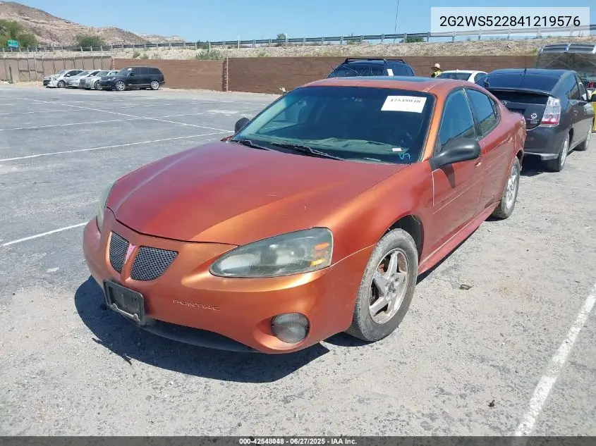 2004 Pontiac Grand Prix Gt2 VIN: 2G2WS522841219576 Lot: 42548048
