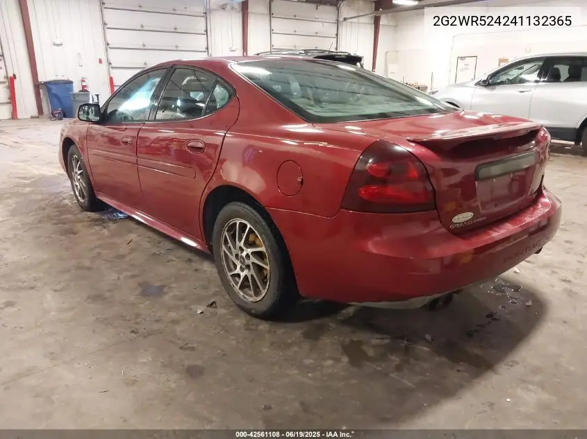 2004 Pontiac Grand Prix Gtp VIN: 2G2WR524241132365 Lot: 42561108