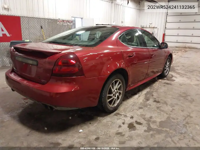 2004 Pontiac Grand Prix Gtp VIN: 2G2WR524241132365 Lot: 42561108