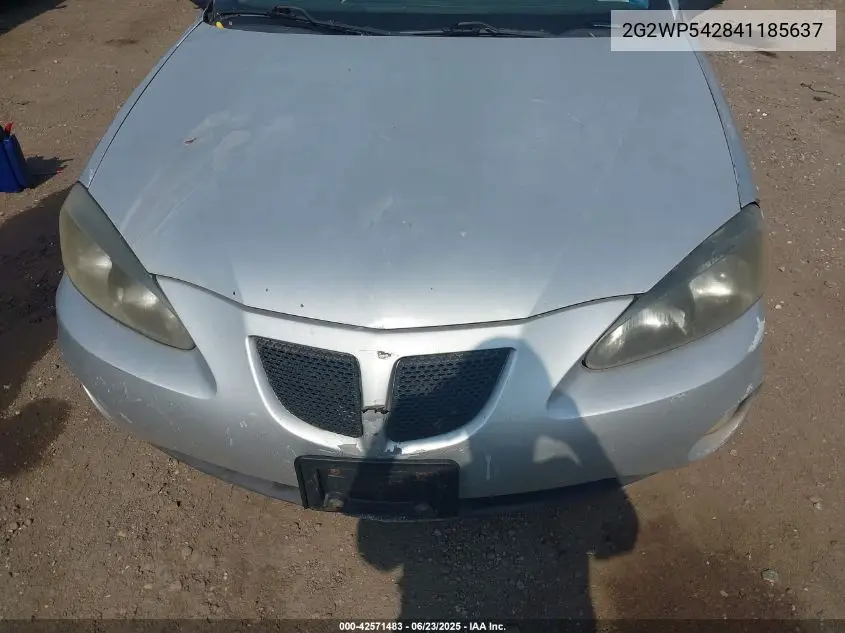 2004 Pontiac Grand Prix Gt1 VIN: 2G2WP542841185637 Lot: 42571483