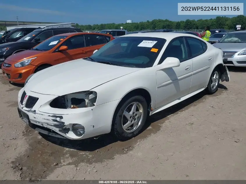 2004 Pontiac Grand Prix Gt1 VIN: 2G2WP522441131156 Lot: 42576185