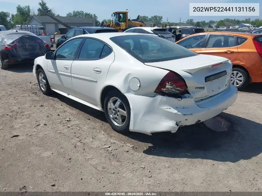 2004 Pontiac Grand Prix Gt1 VIN: 2G2WP522441131156 Lot: 42576185