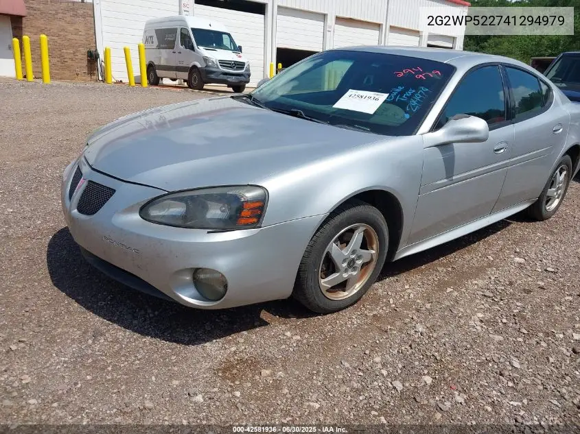 2004 Pontiac Grand Prix Gt1 VIN: 2G2WP522741294979 Lot: 42581936