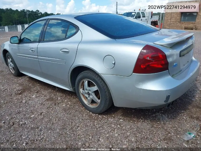 2004 Pontiac Grand Prix Gt1 VIN: 2G2WP522741294979 Lot: 42581936