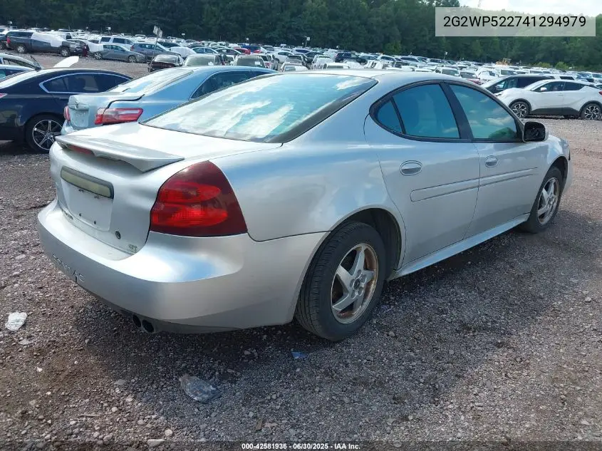 2004 Pontiac Grand Prix Gt1 VIN: 2G2WP522741294979 Lot: 42581936
