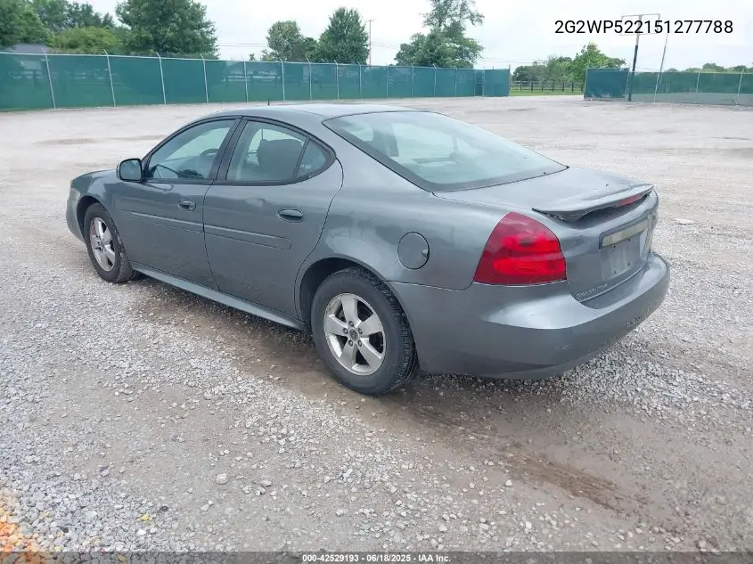 2005 Pontiac Grand Prix VIN: 2G2WP522151277788 Lot: 42529193