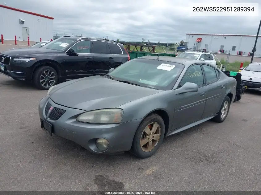 2005 Pontiac Grand Prix Gt VIN: 2G2WS522951289394 Lot: 42606883