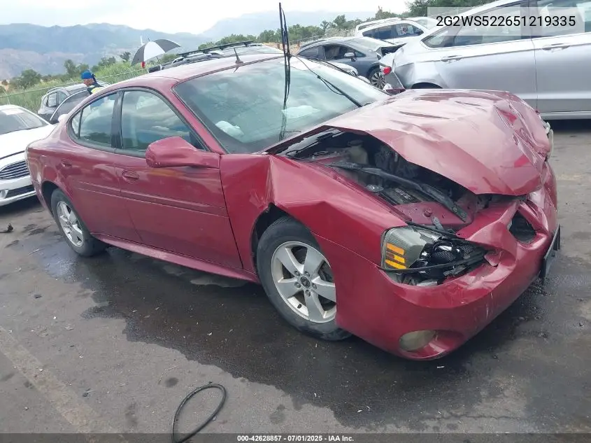 2G2WS522651219335 2005 Pontiac Grand Prix Gt