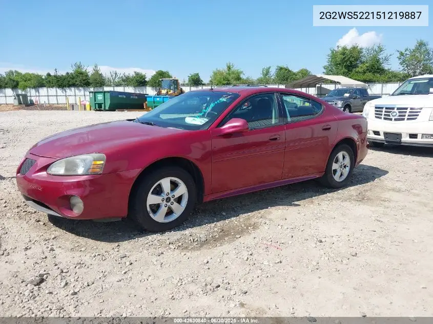 2005 Pontiac Grand Prix Gt VIN: 2G2WS522151219887 Lot: 42630840