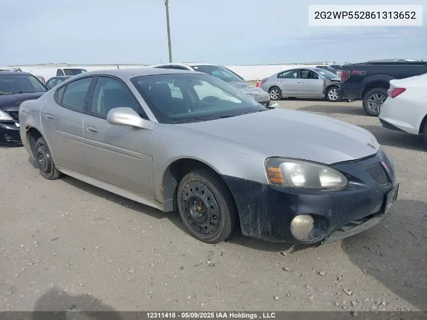 2006 Pontiac Grand Prix VIN: 2G2WP552861313652 Lot: 12311418