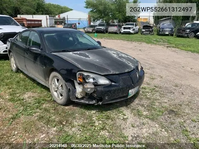 2006 Pontiac Grand Prix VIN: 2G2WP552661312497 Lot: 20214948