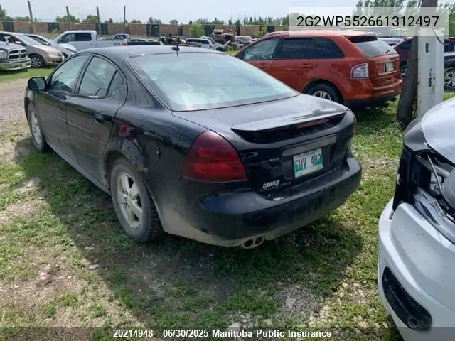 2006 Pontiac Grand Prix VIN: 2G2WP552661312497 Lot: 20214948