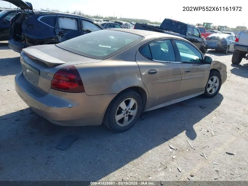 2006 Pontiac Grand Prix VIN: 2G2WP552X61161972 Lot: 41825581