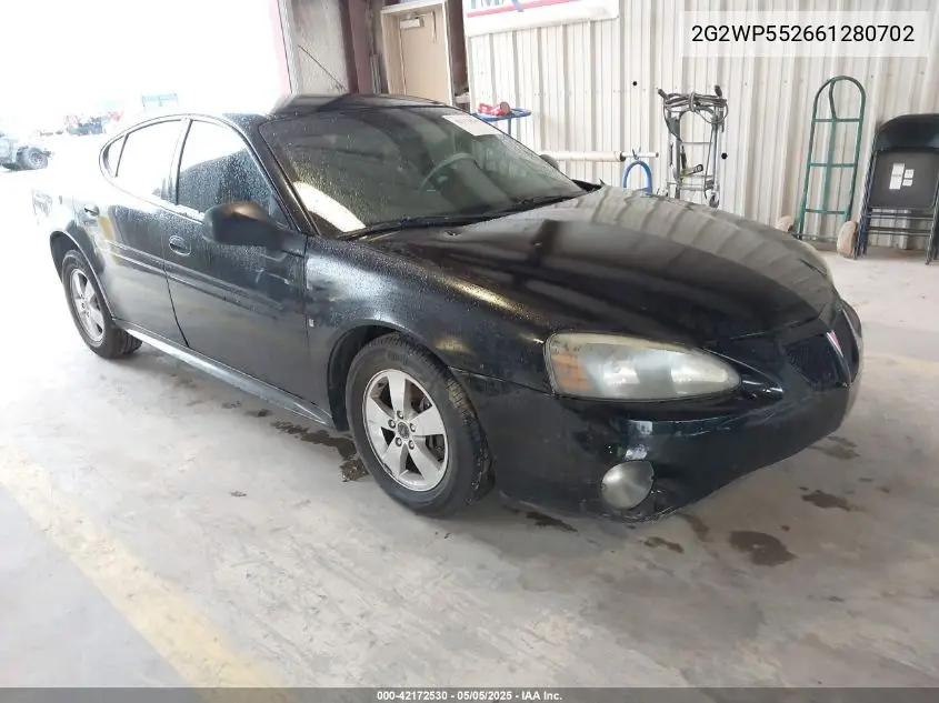 2006 Pontiac Grand Prix VIN: 2G2WP552661280702 Lot: 42172530