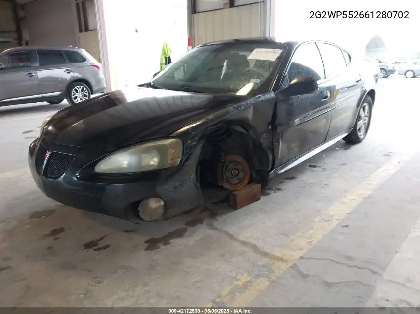 2006 Pontiac Grand Prix VIN: 2G2WP552661280702 Lot: 42172530