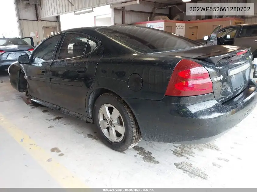 2006 Pontiac Grand Prix VIN: 2G2WP552661280702 Lot: 42172530