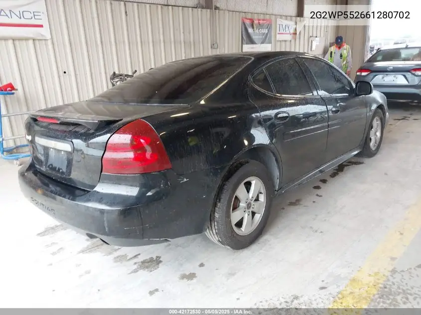 2006 Pontiac Grand Prix VIN: 2G2WP552661280702 Lot: 42172530
