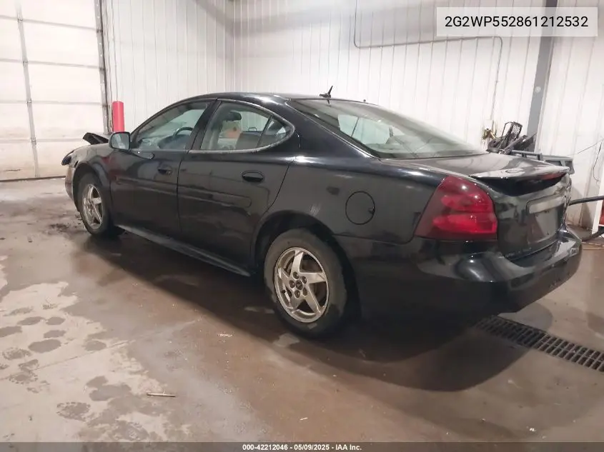 2006 Pontiac Grand Prix VIN: 2G2WP552861212532 Lot: 42212046