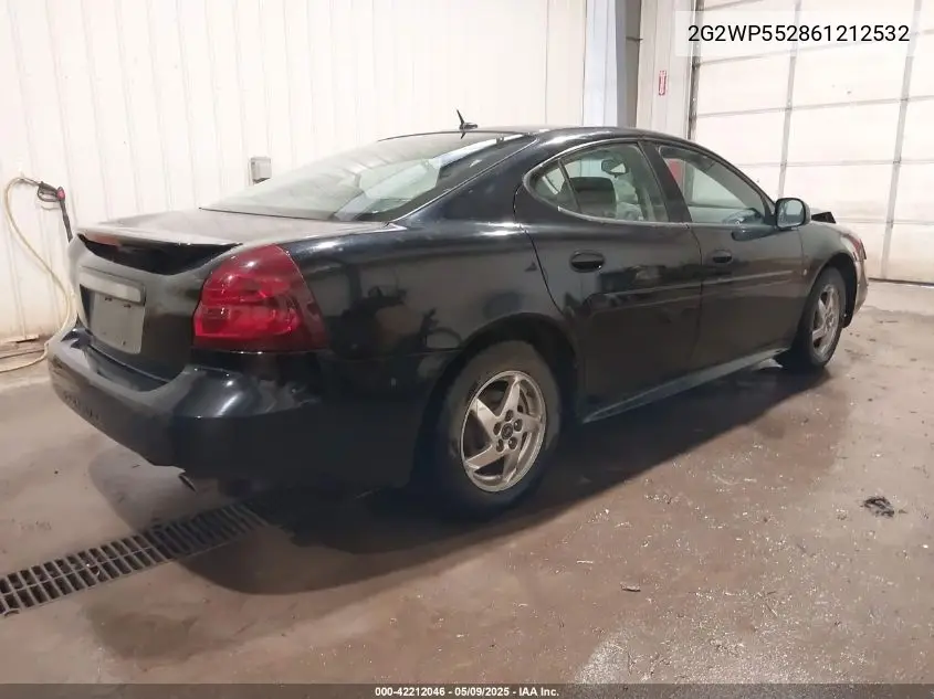 2006 Pontiac Grand Prix VIN: 2G2WP552861212532 Lot: 42212046
