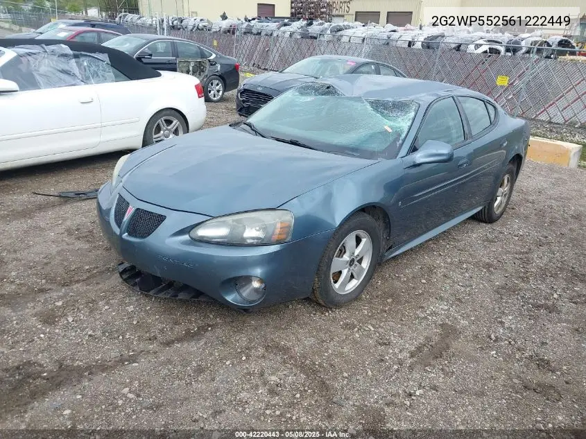 2006 Pontiac Grand Prix VIN: 2G2WP552561222449 Lot: 42220443