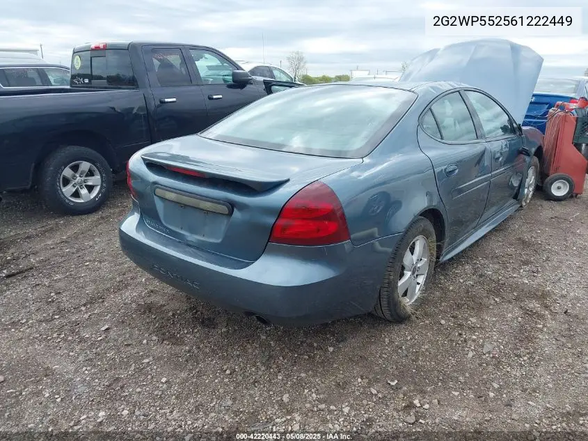 2006 Pontiac Grand Prix VIN: 2G2WP552561222449 Lot: 42220443