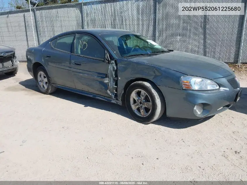 2006 Pontiac Grand Prix VIN: 2G2WP552061225680 Lot: 42221115