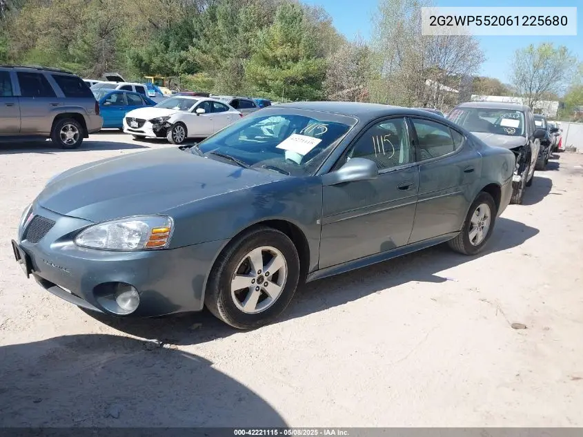 2006 Pontiac Grand Prix VIN: 2G2WP552061225680 Lot: 42221115