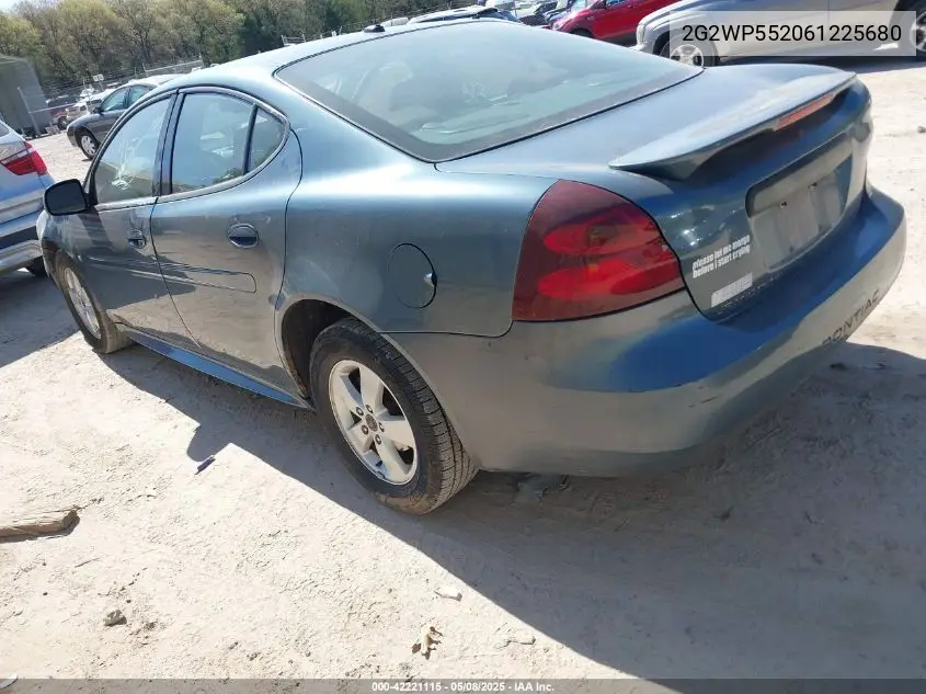 2006 Pontiac Grand Prix VIN: 2G2WP552061225680 Lot: 42221115