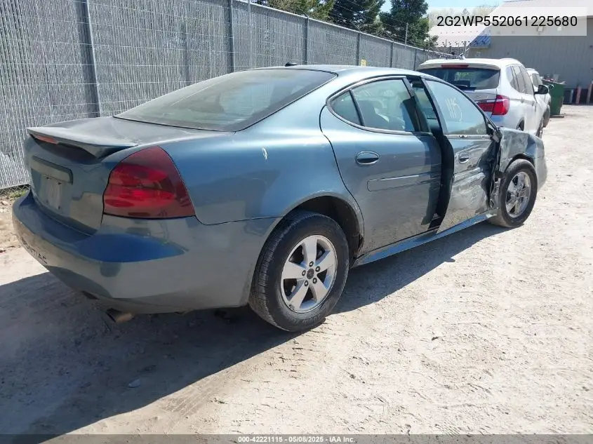 2006 Pontiac Grand Prix VIN: 2G2WP552061225680 Lot: 42221115